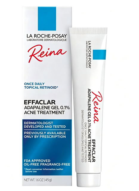 Effaclar 0.1% Adapalene Gel Once Daily Topical Retinoid Acne Treatment Gel