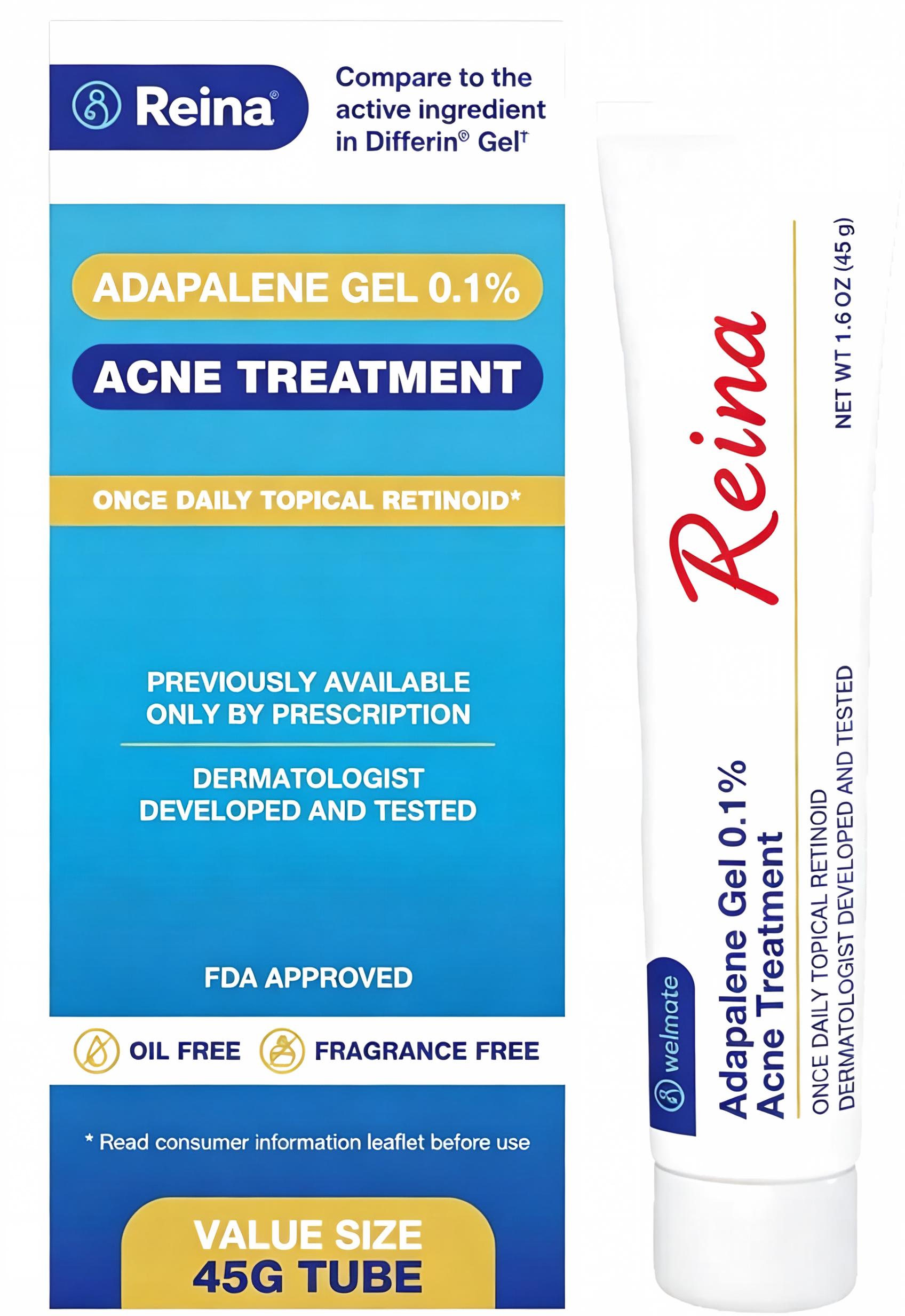 0.1% Adapalene Gel Once Daily Topical Retinoid Acne Treatment Gel 45g Value Size